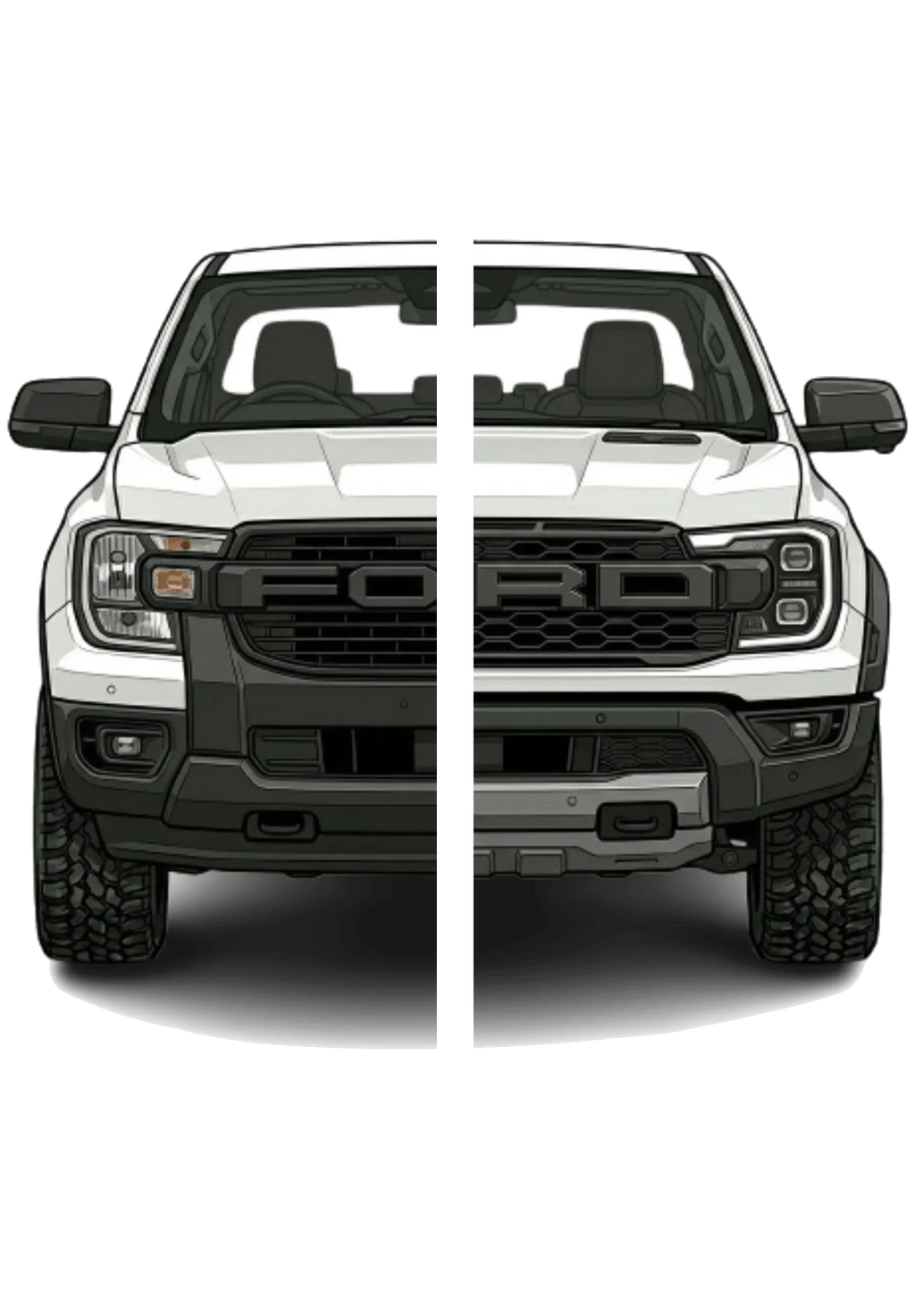 Ford Ranger T7 (T6.2)  (2022-2026)  5D Mat - 3 pcs