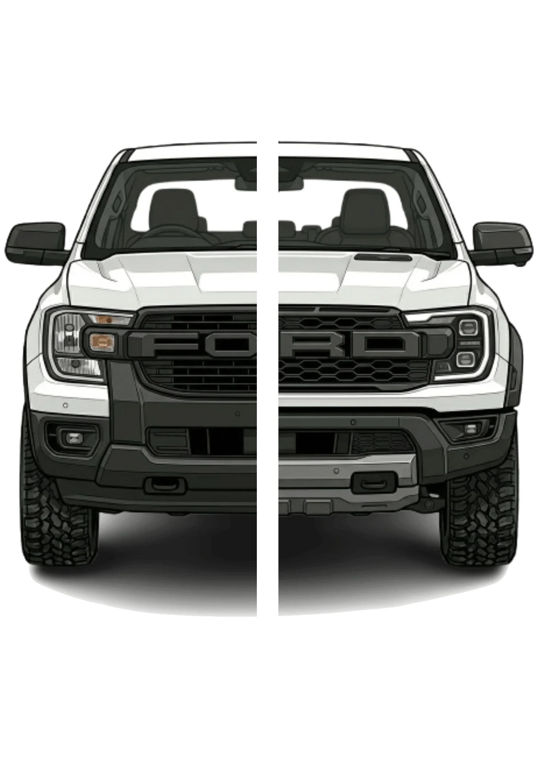 Ford Ranger T7 (T6.2)  (2022-2026)  5D Mat - 3 pcs