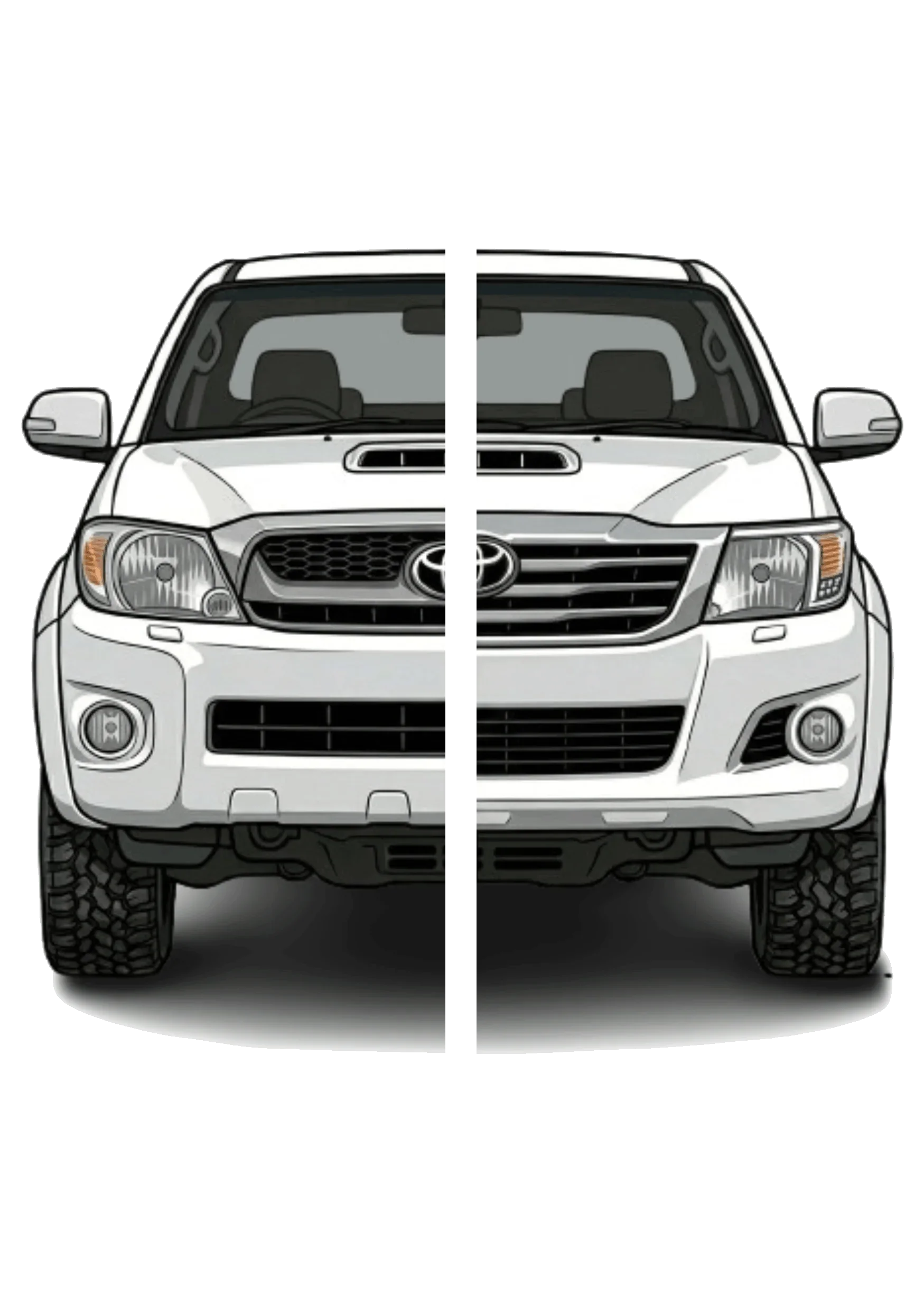 Hilux D4D  (2006-2015)  3D Mat - 3 pcs