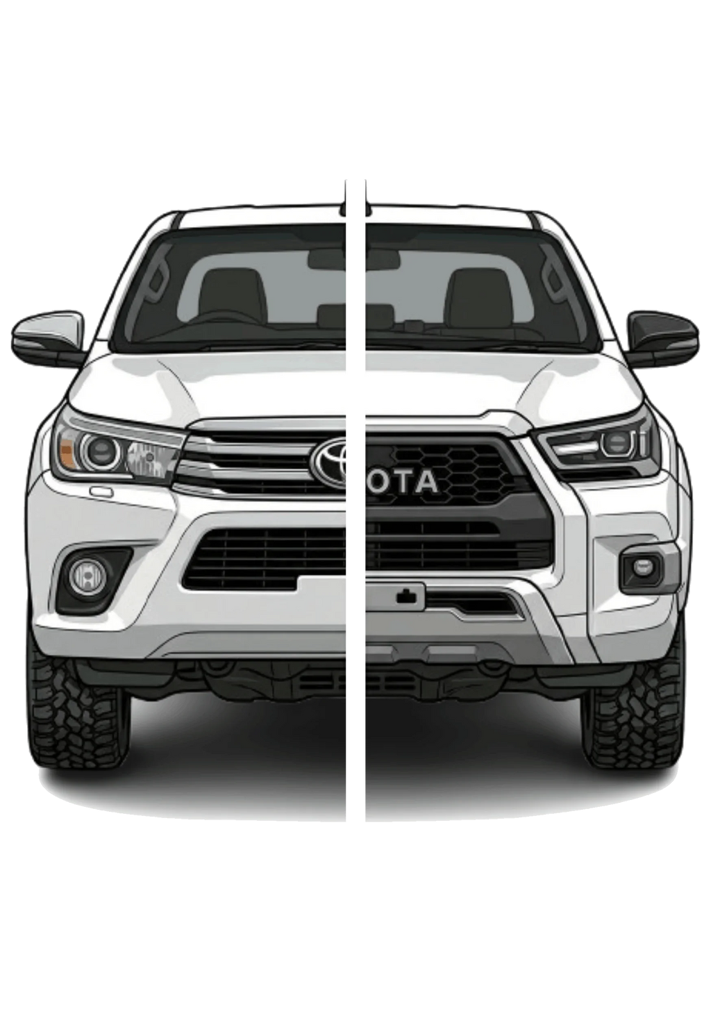 Hilux GD6  (2016-2026)  5D Mat - 3 pcs