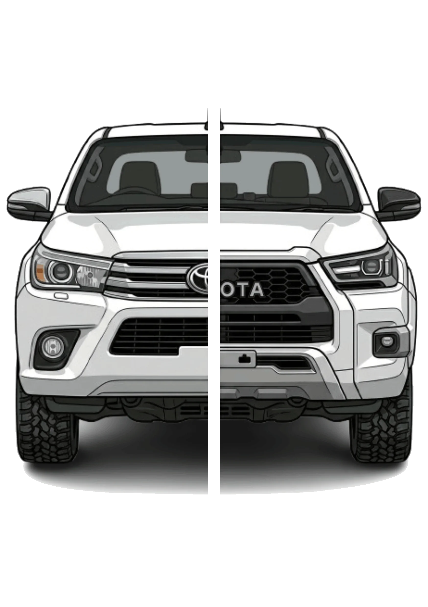 Hilux GD6  (2016-2026)  5D Mat - 3 pcs