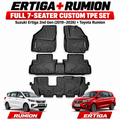 Suzuki Ertiga and Toyota Rumion (2019-2026) 3D floor mats, 7-seater set – Rugged Road Accessories