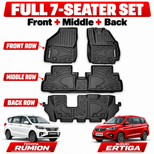 Suzuki Ertiga and Toyota Rumion (2019-2026) 7-seater floor mats – view 2