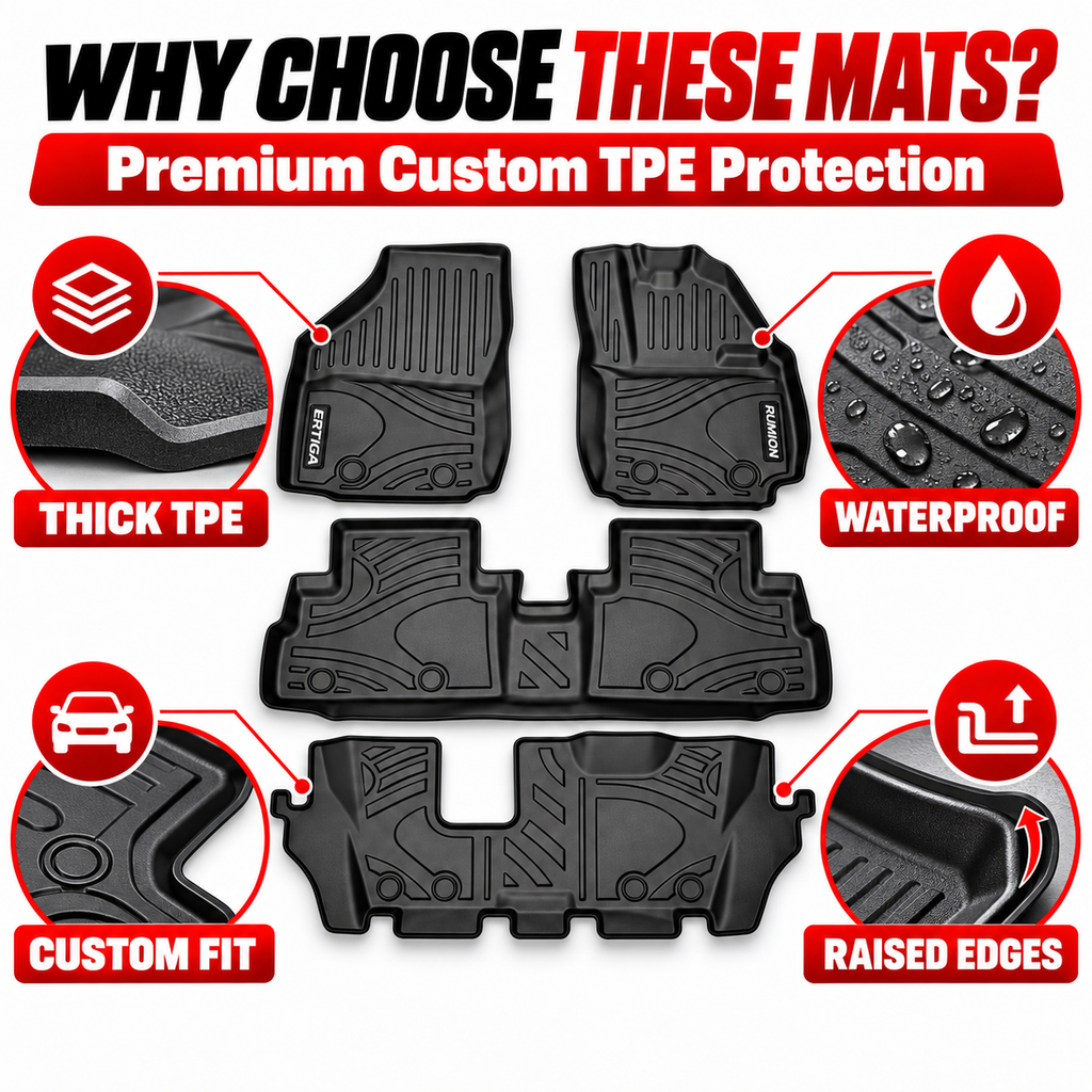 Suzuki Ertiga and Toyota Rumion (2019-2026) 7-seater floor mats – view 4
