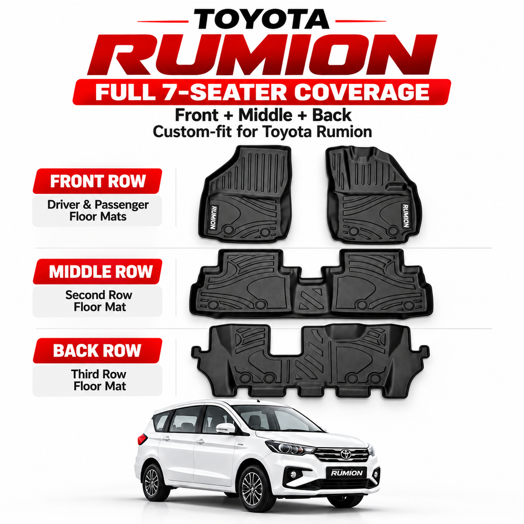 Suzuki Ertiga and Toyota Rumion (2019-2026) 7-seater floor mats – view 6