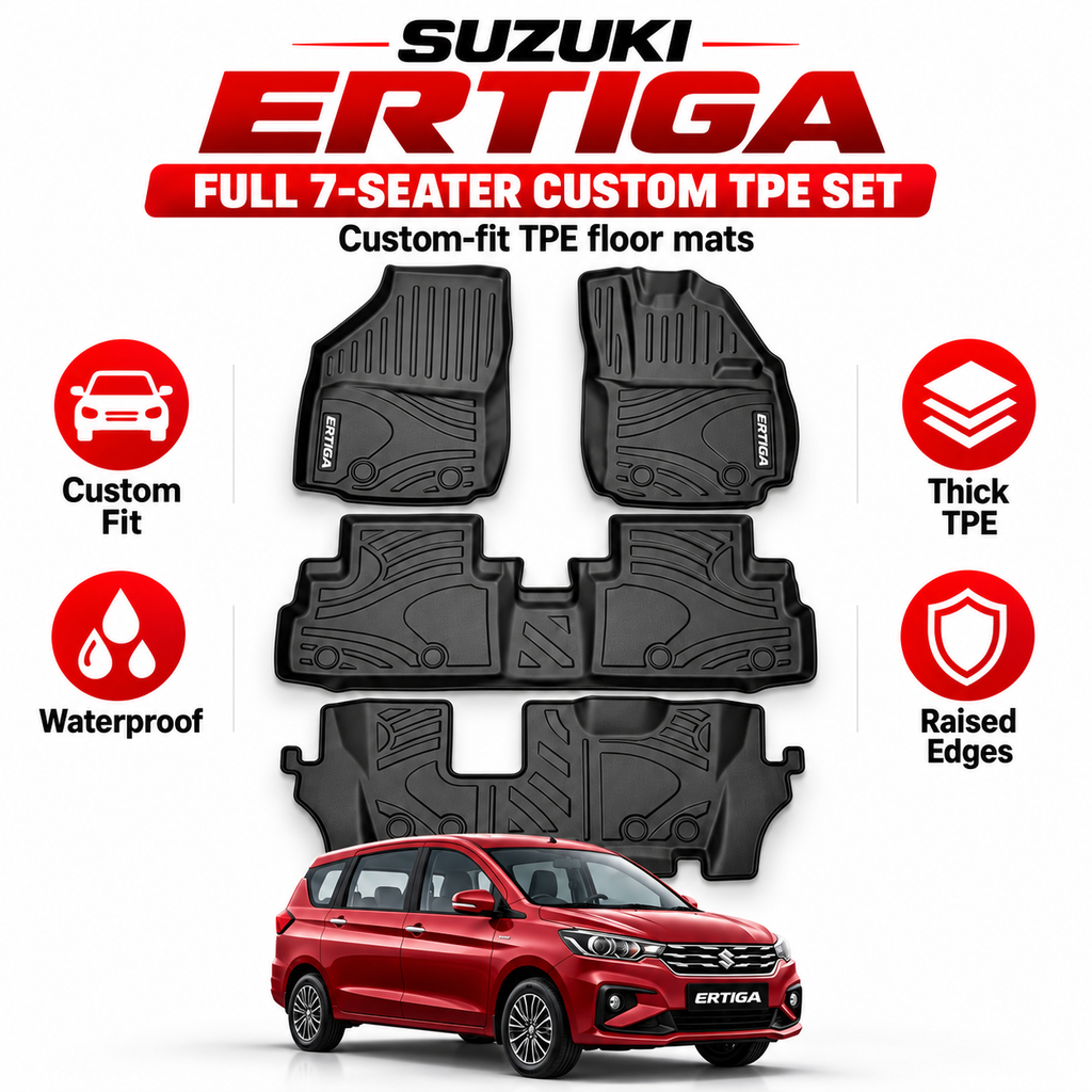 Suzuki Ertiga and Toyota Rumion (2019-2026) 7-seater floor mats – view 7