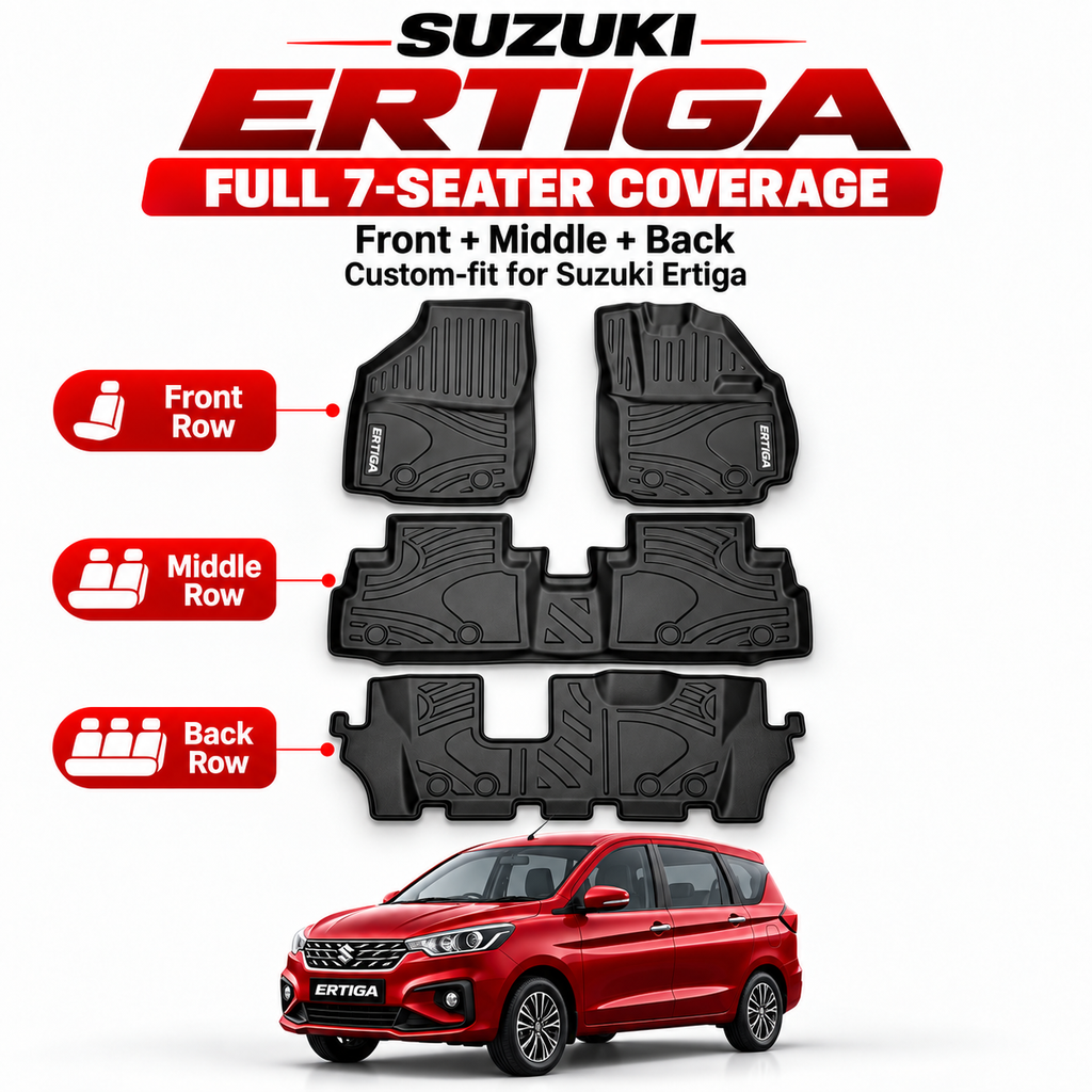 Suzuki Ertiga and Toyota Rumion (2019-2026) 7-seater floor mats – view 9