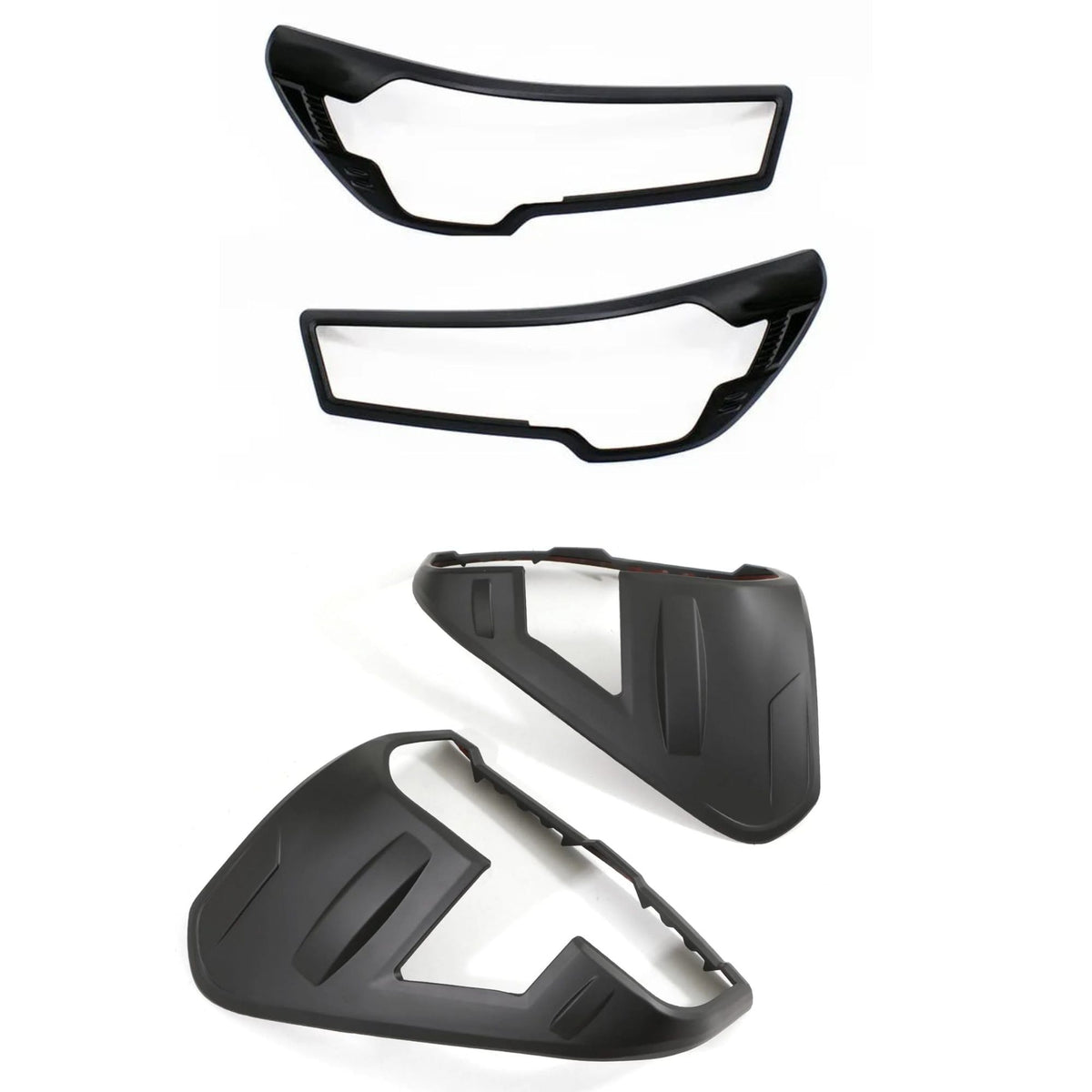 Toyota Hilux Legend matte black headlight trims, pair – Rugged Road Accessories